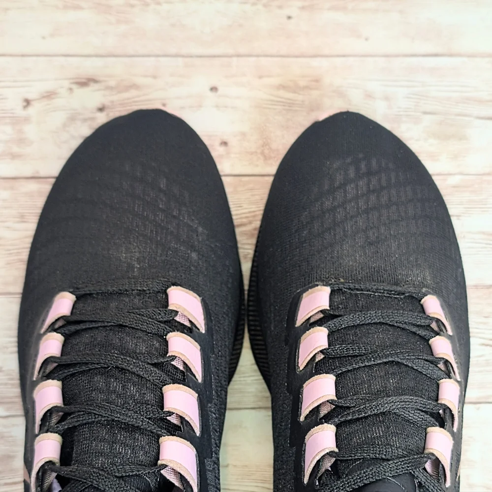 Nike Pegasus Zoom Black Pink White Trainers Sneakers Size 10